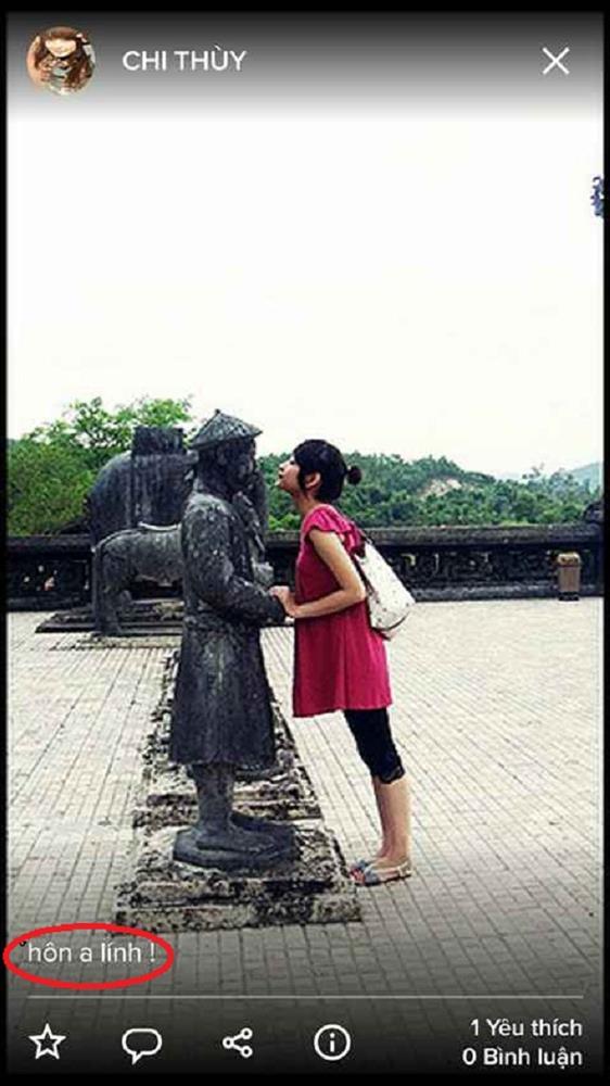 Những cú pose kém duyên bên bia mộ, tượng Phật của người nổi tiếng-9