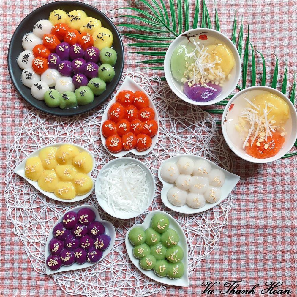 Chị em trổ tài làm bánh trôi, bánh chay đẹp không nỡ ăn ngày Tết Hàn Thực-1