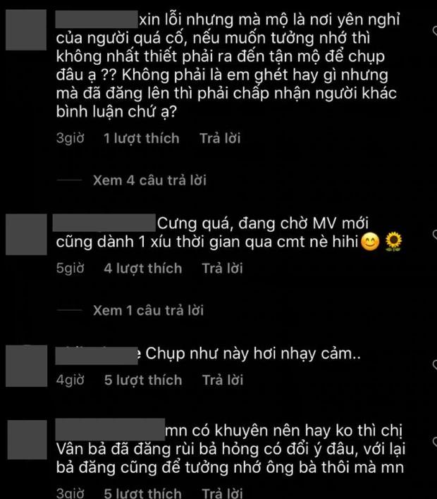 Bố Khánh Vân xui con gái Múc những kẻ chỉ trích ảnh chụp bên mộ-2