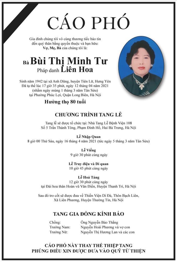 Mẹ chồng Việt Hương qua đời-2