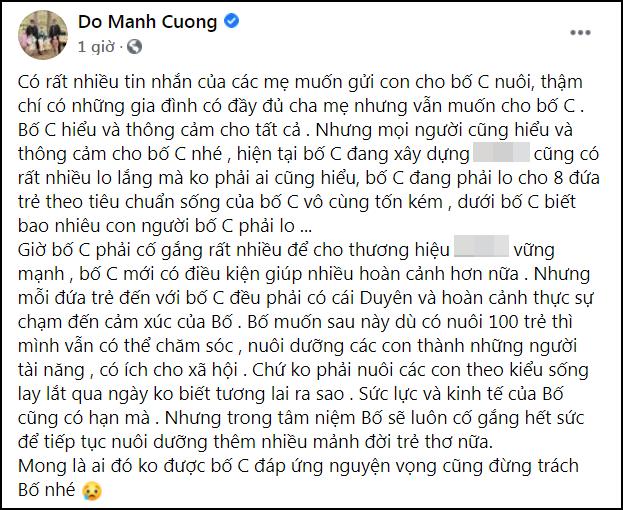 Hàng loạt gia đình muốn trao con cho Đỗ Mạnh Cường-1