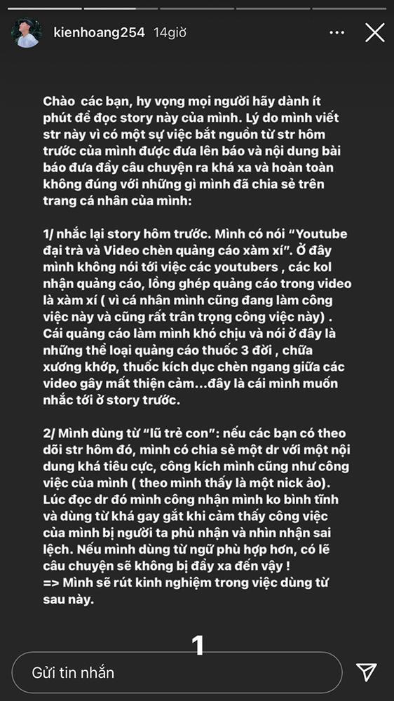 Kiên Hoàng thừa nhận không bình tĩnh khi mắng antifan là lũ trẻ con-3