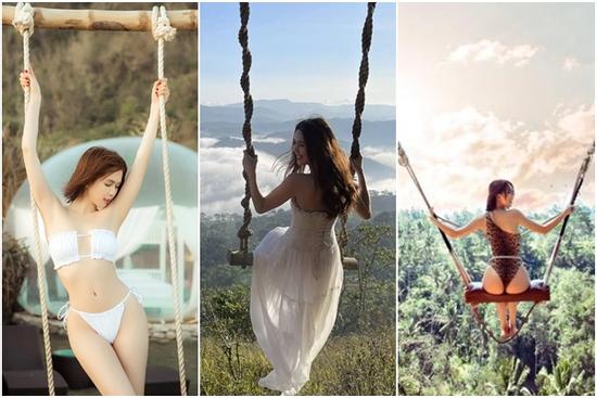 Ngọc Trinh chụp ảnh với xích đu: 2 lần đầu phốt nặng, lần thứ ba xuất sắc