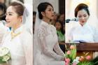 Vợ Phan Mạnh Quỳnh và các người đẹp mặc áo dài xuyên thấu trong đám cưới nhà thờ