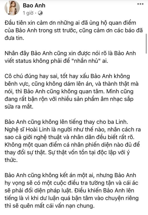 Bảo Anh phản hồi về status nghi nhắn nhủ tới vợ Dũng lò vôi-1