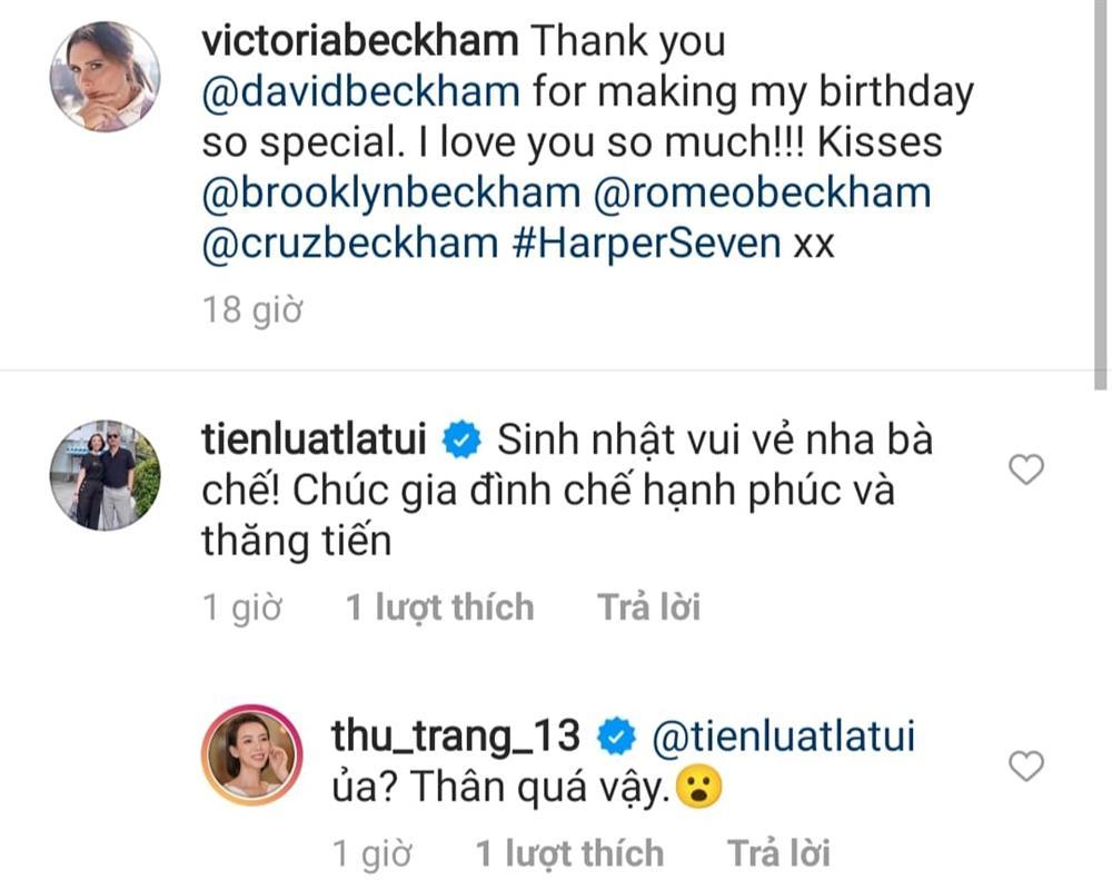 Thu Trang hoảng hồn khi phát hiện chồng mừng sinh nhật Victoria Beckham-1