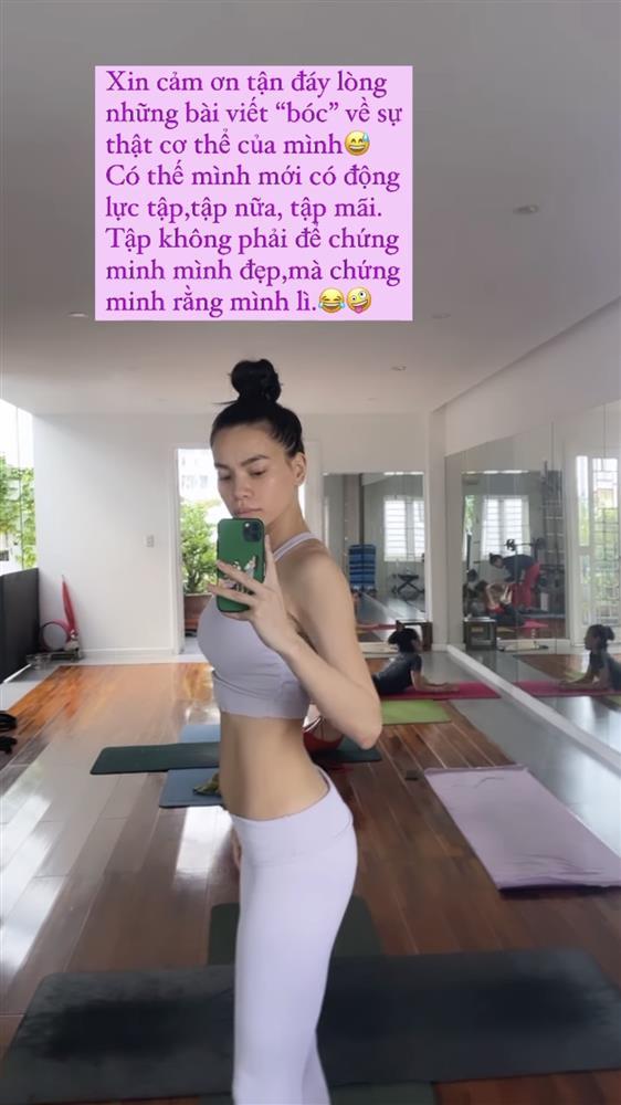 Vừa dạy dỗ những kẻ chê body bỉm sữa, Hà Hồ miệt mài tập tành những gì để lấy lại phong độ?-2