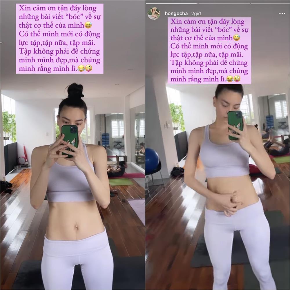 Vừa dạy dỗ những kẻ chê body bỉm sữa, Hà Hồ miệt mài tập tành những gì để lấy lại phong độ?-3