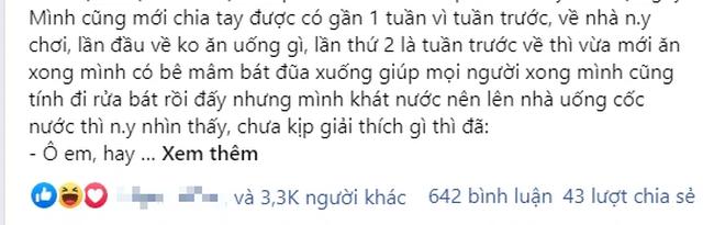 Chuẩn bị rửa bát, cô gái lên nhà uống nước thì nhận những câu xỉa xói từ người yêu-2