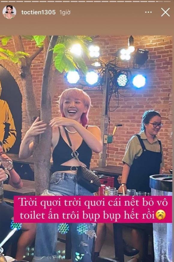 Tóc Tiên say rượu vắt cả người qua sofa, bò lên cầu thang mới chịu!-1