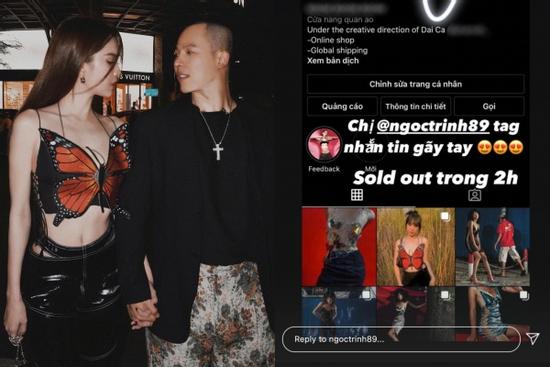 Ngọc Trinh khiến áo 'cánh bướm dối gian' sold out chỉ sau 2 giờ