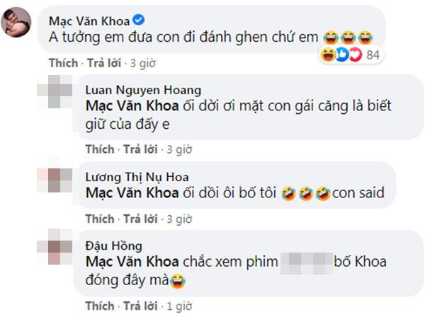 Con gái biểu cảm hờn dỗi, Mạc Văn Khoa còm một câu ai cũng bật cười-3
