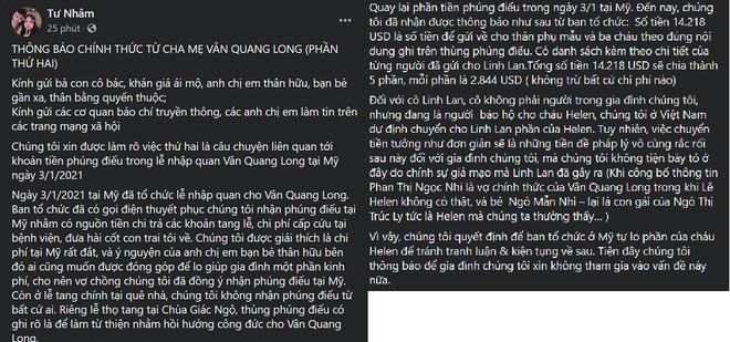 Cha mẹ Vân Quang Long công khai mục đích sử dụng tiền phúng điếu, xin trả nợ cho con trai-3