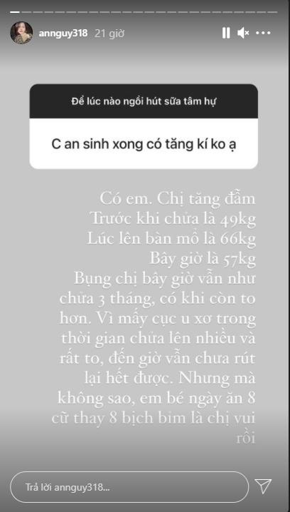 An Nguy cảm thấy vui dù bụng sau sinh vẫn như chửa 3 tháng-2