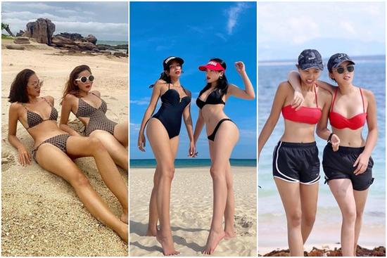 Kỳ Duyên - Minh Triệu đọ dáng bikini: Hoa hậu hay người mẫu 'bốc' lửa hơn?