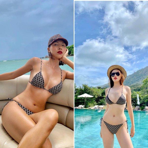Kỳ Duyên - Minh Triệu đọ dáng bikini: Hoa hậu hay người mẫu bốc lửa hơn?-10