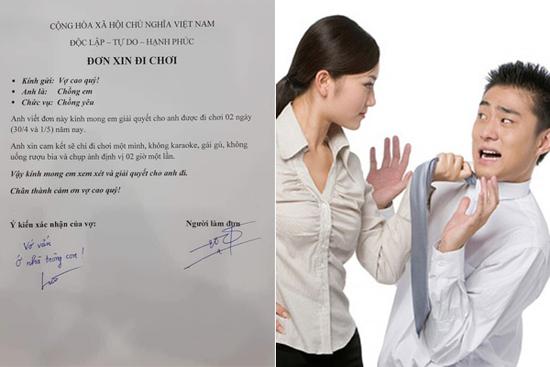 Những lá đơn xin phép vợ cười ra nước mắt của cánh mày râu