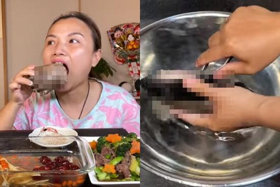 Quỳnh Trần JP công khai ăn động vật cấm, làm clip độc hại trẻ em