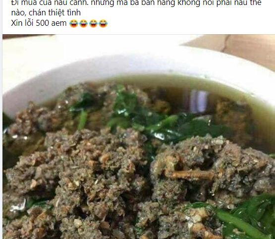 Trách bác bán cua không hướng dẫn cách nấu canh, cô gái cho ra thảm họa hết hồn-1