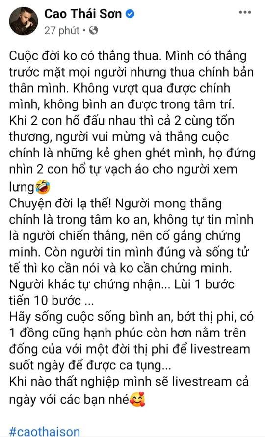 Cao Thái Sơn kết thúc drama, ẩn ý Nathan Lee thất nghiệp livestream cả ngày-3