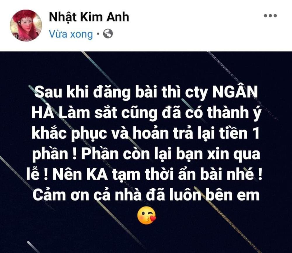 Công ty xây dựng làm gì khi Nhật Kim Anh tố ôm tiền bỏ chạy?-1