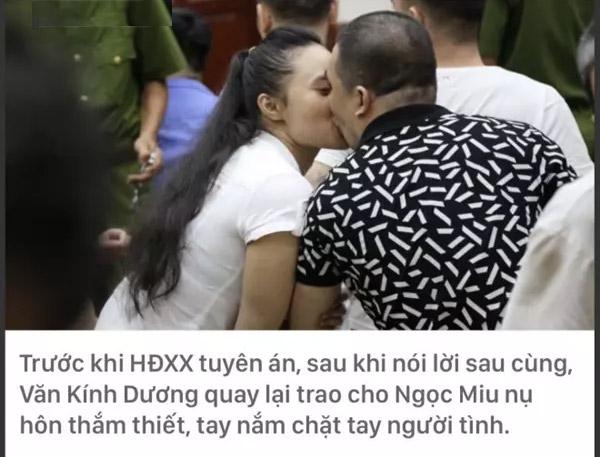 Tranh luận về hình ảnh hotgirl Ngọc Miu hôn người tình tại tòa-1