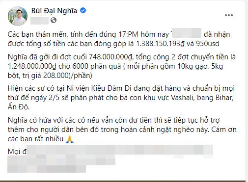 MC Đại Nghĩa kêu gọi được gần 1,4 tỷ đồng giúp người dân Ấn Độ-4