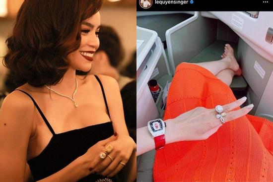 Lệ Quyên mới sắm nhẫn kim cương, nhìn qua lại thấy như đeo nhẫn đôi với Hà Hồ