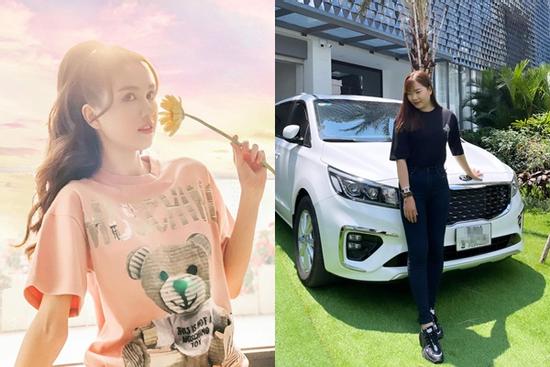 Giúp việc hào hứng 'check-in' xế hộp bạc tỷ Ngọc Trinh mua tặng