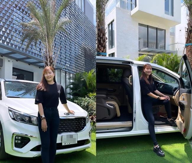 Giúp việc hào hứng check-in xế hộp bạc tỷ Ngọc Trinh mua tặng-3