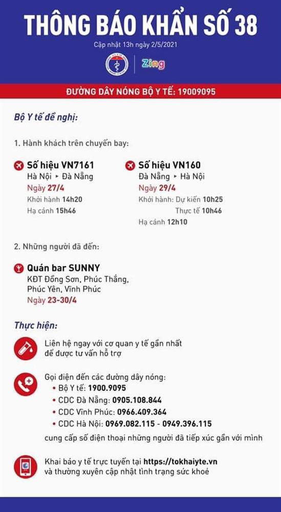 Bộ Y tế phát thông báo khẩn số 38-1