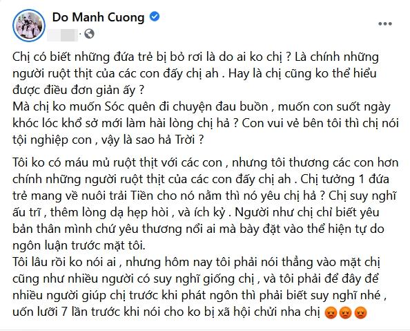 Đỗ Mạnh Cường nổi đóa khi con nuôi bị nói nhanh quên máu mủ-3