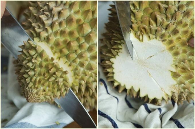 Cách định vị múi sầu riêng và tách vỏ nhanh chóng-1