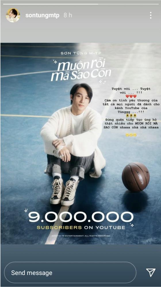 Sơn Tùng M-TP xác lập kỷ lục Vbiz, cán mốc 9 triệu subscribe YouTube-3