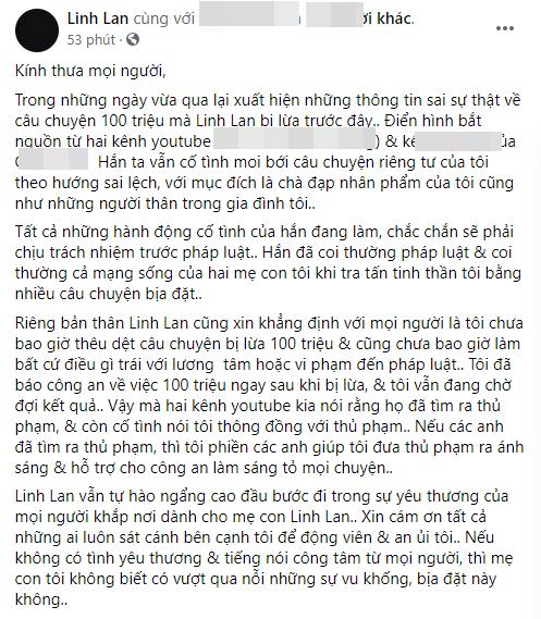 Bị nghi dựng chuyện mất 100 triệu, vợ hai Vân Quang Long nói gì?-3