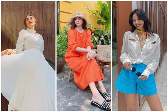 Street style: Võ Hoàng Yến hóa nàng thơ - Minh Triệu diện áo khoét ngực chất chơi