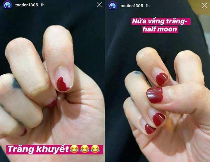 Dịch Covid-19 không thể ra tiệm, móng tay Hòa Minzy nham nhở thấy thương-4