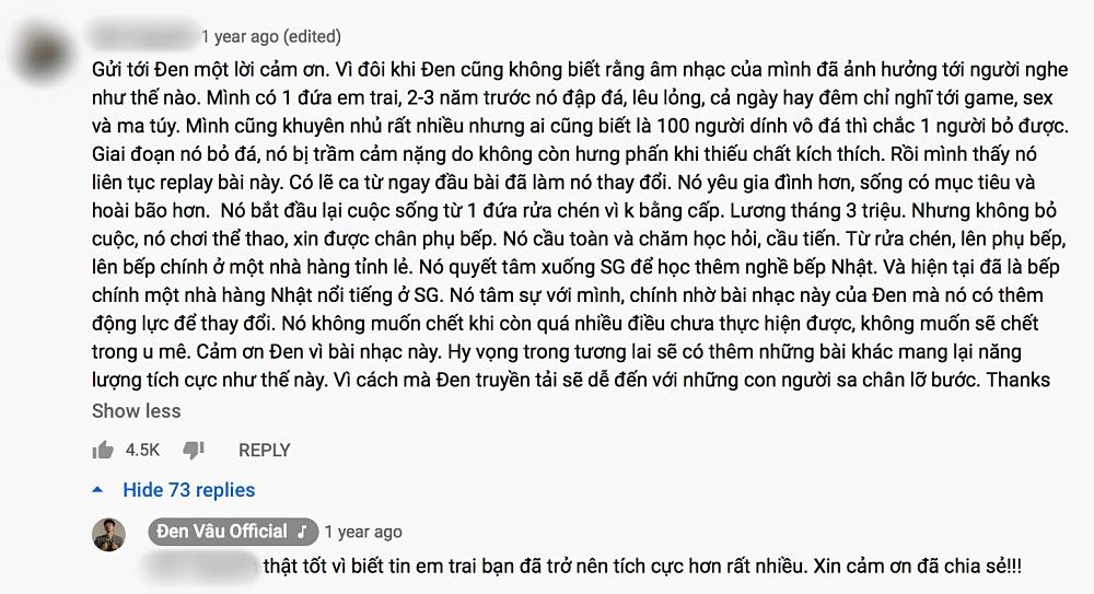 Fan làm lại cuộc đời nhờ bài hát của Đen Vâu-1