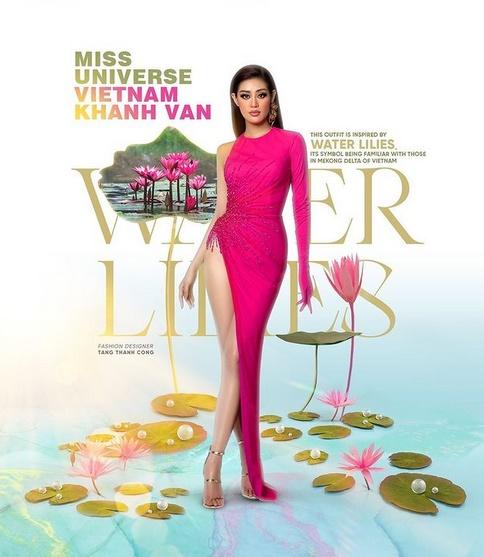 Diện đầm xẻ hiểm, Khánh Vân catwalk xoay 1 cú lộ luôn điểm nhạy cảm-3