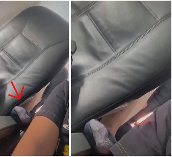 Đi máy bay gặp ngay cái chân hư, nam thanh niên có màn xử lý xem mà hả hê-1