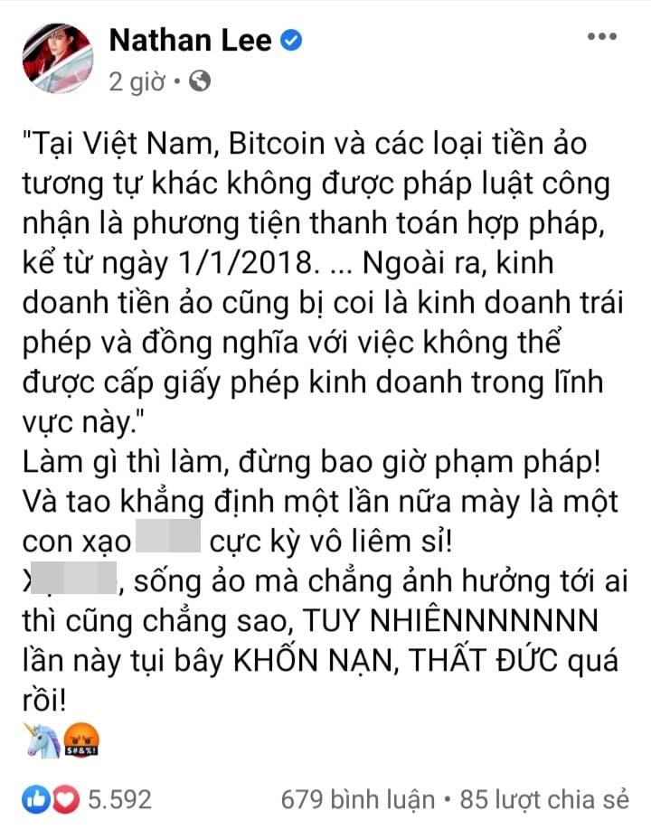 Nathan Lee cảnh báo người chơi tiền ảo, mắng yêu nhền nhện vô liêm sỉ-3
