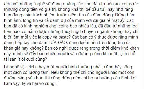 Thu Hoài nhắn nghệ sĩ chơi tiền ảo: Đừng để người khác phải nhảy cầu-4