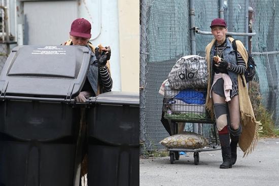 Cựu người mẫu Mỹ ăn pizza lục từ thùng rác