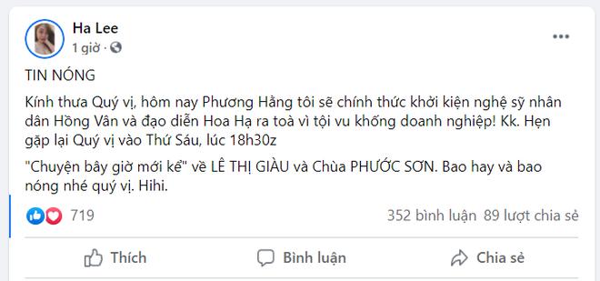 Bà Nguyễn Phương Hằng tuyên bố khởi kiện NSND Hồng Vân và NSƯT Hoa Hạ-3