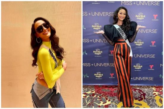 Thí sinh Indonesia diện quần có thiết kế lạ ở Hoa hậu Hoàn vũ