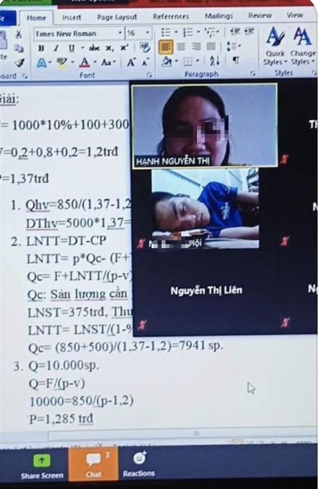 Đang học online trò nằm dài ra ngủ, cô giáo có màn xử lý siêu lầy-1