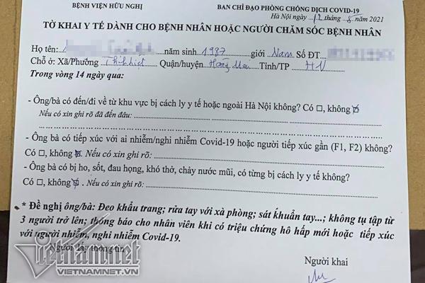 Bệnh viện Hữu Nghị đưa bằng chứng vợ chồng mắc Covid-19 khai báo y tế gian dối-3