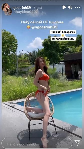 Diện bikini dưới nắng gắt, Ngọc Trinh phát quạu: Chậm là chị mệt-3