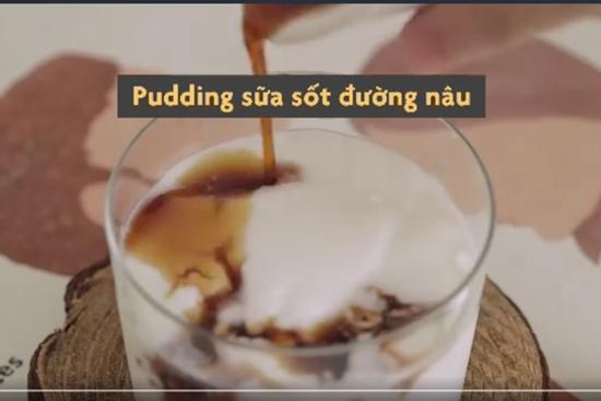 Pudding sữa sốt đường nâu chào hè