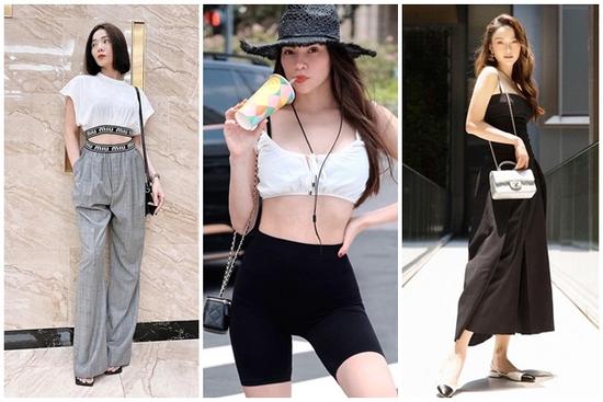 Style cuối tuần: Lệ Quyên dát cả cây hàng hiệu - Minh Hằng tối giản mà sang